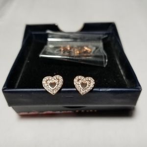 S925 Heart Stud Earrings